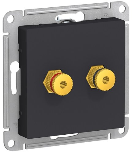 Розетка аудио без рамки Systeme Electric AtlasDesign 2-м. карбон картинка